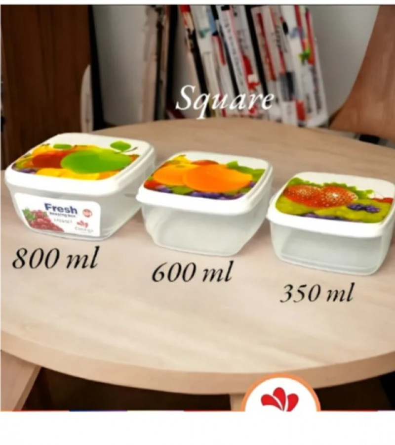 3 Square Storage Box Set