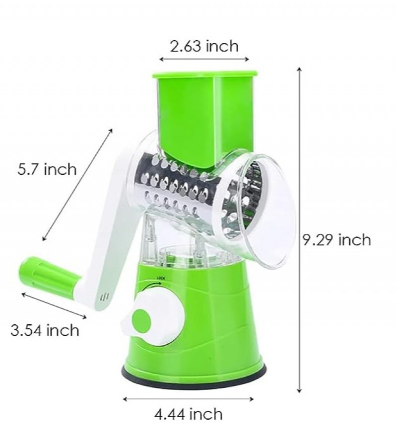 Vegetable Grater with 3 Interchangeable Blades