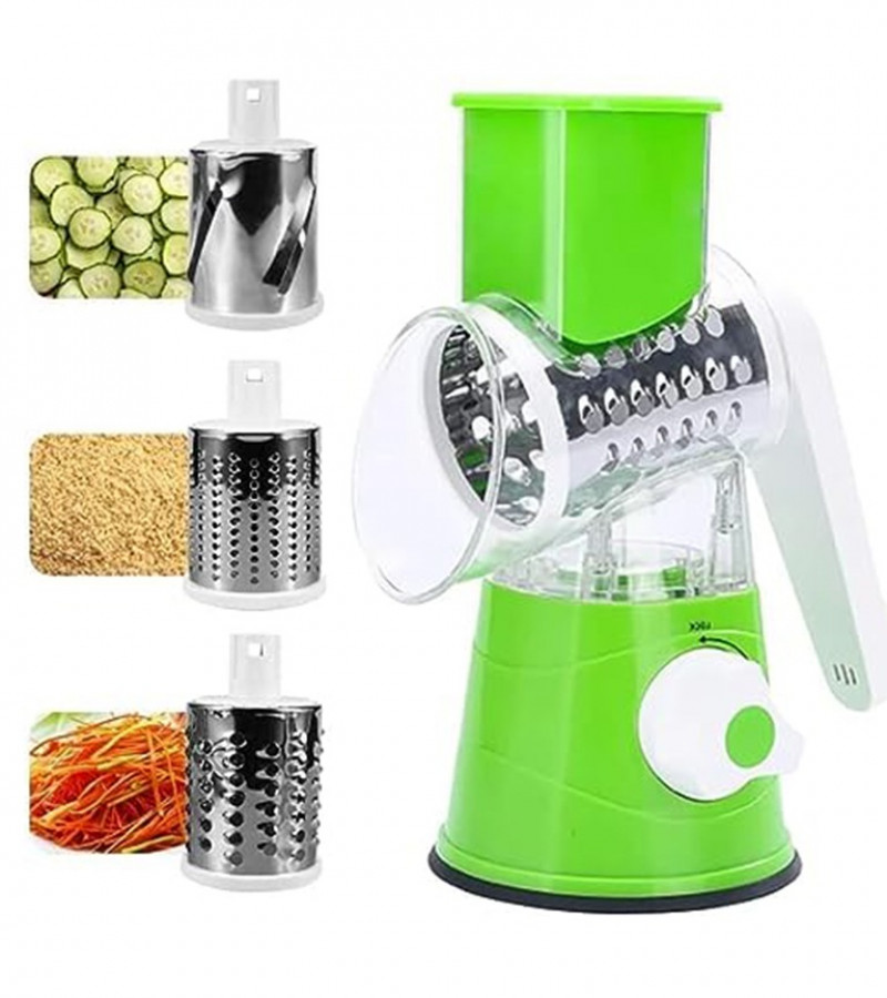 Vegetable Grater with 3 Interchangeable Blades